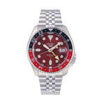 Montre Seiko 5 Sports Thong Sia Édition Limitée Avec Cadran Rouge Et Bracelet En Acier Argenté Pour Homme - SSK031K1